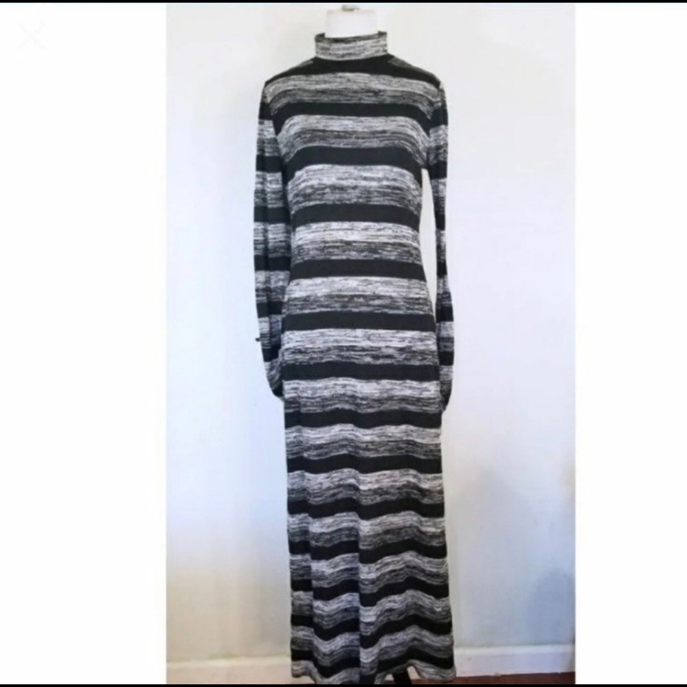 Bailey Blue Multi Colored Stretch Maxi Dress S